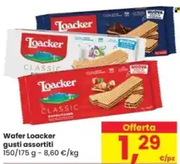 Eurospar Wafer Loacker gusti assortiti offerta