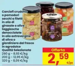 Eurospar Carciofi crudotto o pomodori secchi a filetti offerta