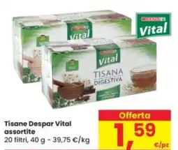 Eurospar Tisane Despar Vital assortite offerta