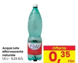 Eurospar Acqua Lete effervescente naturale offerta