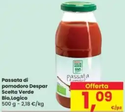 Eurospar Passata di pomodoro Despar Scelta Verde Bio,Logico offerta