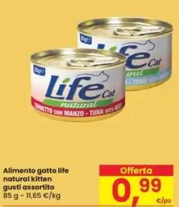 Eurospar Alimento gatto life natural kitten gusti assortito offerta