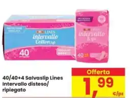 Eurospar 40/40+4 Salvaslip Lines Intervallo disteso/ ripiegato offerta
