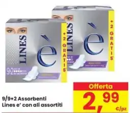 Eurospar Assorbenti Lines e' con ali assortiti offerta
