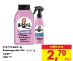Crema ricci o Termoprotettivo spray Adorn