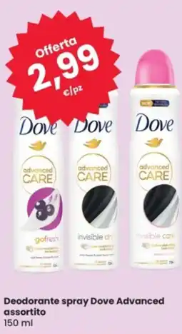 Eurospar Deodorante spray Dove Advanced assortito offerta