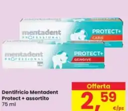Eurospar Dentifricio Mentadent Protect + assortito offerta