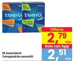 Eurospar 18 Assorbenti Tampax&Go assortiti offerta