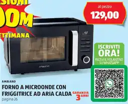 ALDI Ambiano forno a microonde con friggitrice ad aria calda offerta