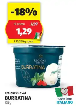 ALDI Regione che vai burratina offerta