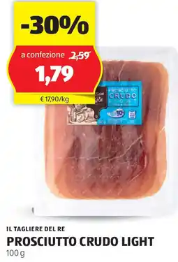 ALDI Il tagliere del re prosciutto crudo light offerta