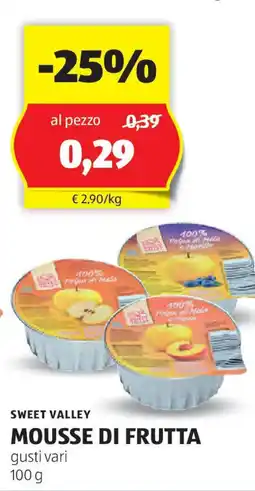 ALDI Sweet valley mousse di frutta gusti vari offerta