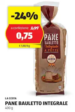 ALDI La cesta pane bauletto integrale offerta