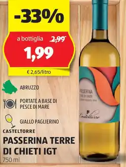 ALDI Casteltorre passerina terre di chieti IGT offerta