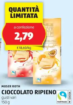Moser roth cioccolato ripieno