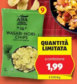 ALDI Asia green garden patatine rigate al wasabi offerta