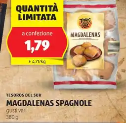 ALDI Tesoros del sur magdalenas spagnole offerta