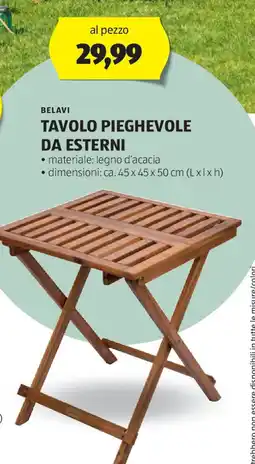 ALDI Belavi tavolo pieghevole da esterni offerta