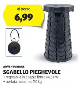 ALDI Adventuridge sgabello pieghevole offerta