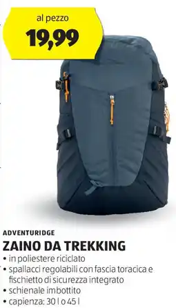 ALDI Adventuridge zaino da trekking offerta