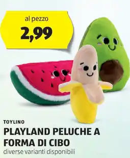 ALDI Toylino playland peluche a forma di cibo offerta
