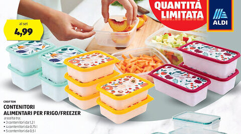 ALDI Crofton contenitori alimentari per frigo/freezer offerta