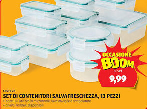 ALDI Crofton set di contenitori salvafreschezza, 13 pezzi offerta