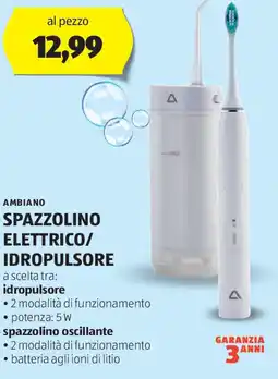 ALDI Ambiano spazzolino elettrico/ idropulsore offerta