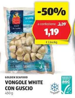 ALDI Golden seafood vongole white con guscio offerta