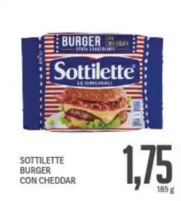 Supermercati Piccolo Sottilette burger con cheddar offerta