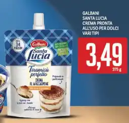 Supermercati Piccolo Galbani santa lucia crema pronta all'uso per dolci vari tipi offerta