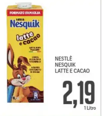 Supermercati Piccolo Nestlé nesquik latte e cacao offerta