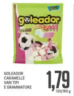 Supermercati Piccolo Goleador caramelle vari tipi e grammature offerta