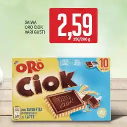 Supermercati Piccolo Saiwa oro ciok vari gusti offerta