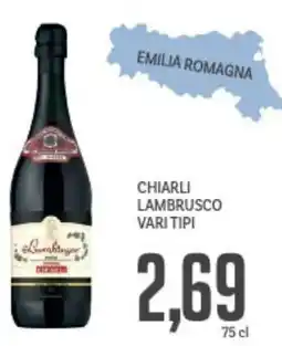 Supermercati Piccolo Chiarli lambrusco vari tipi offerta