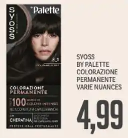 Supermercati Piccolo Syoss by palette colorazione permanente varie nuances offerta