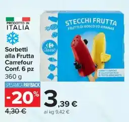 Carrefour Express Sorbetti alla Frutta Carrefour offerta