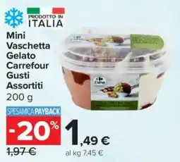 Carrefour Express Mini Vaschetta Gelato Carrefour Gusti Assortiti offerta