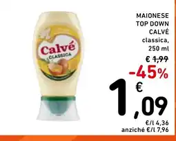 Spazio Conad Maionese top down calvé classica, offerta