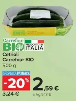 Carrefour Express Cetrioli Carrefour BIO offerta