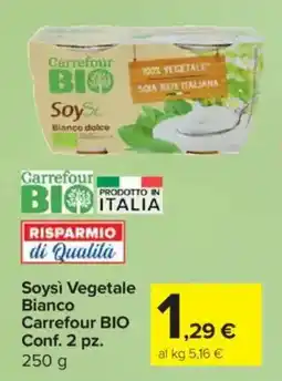 Carrefour Express Soysì Vegetale Bianco Carrefour BIO offerta