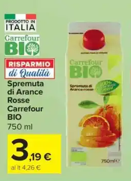 Carrefour Express Spremuta di Arance rosse Carrefour BIO offerta