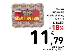 Spazio Conad Tonno rio mare all'olio di oliva, offerta