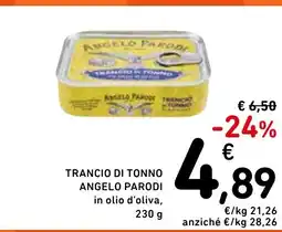 Spazio Conad Trancio di tonno angelo parodi in olio d'oliva, offerta