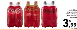 Spazio Conad Coca-cola original taste, senza caffeina, zero zuccheri, offerta