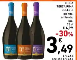 Spazio Conad Birra terza rima collesi bionda, ambrata, ipa, offerta