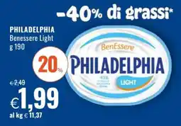 Famila PHILADELPHIA Benessere Light offerta