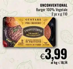 Famila UNCONVENTIONAL Burger 100% Vegetale offerta