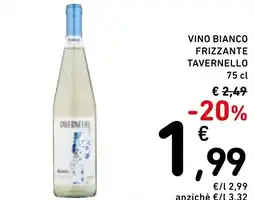 Spazio Conad Vino bianco frizzante tavernello offerta