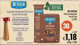 Famila DE CECCO Pasta Integrale Assortita offerta